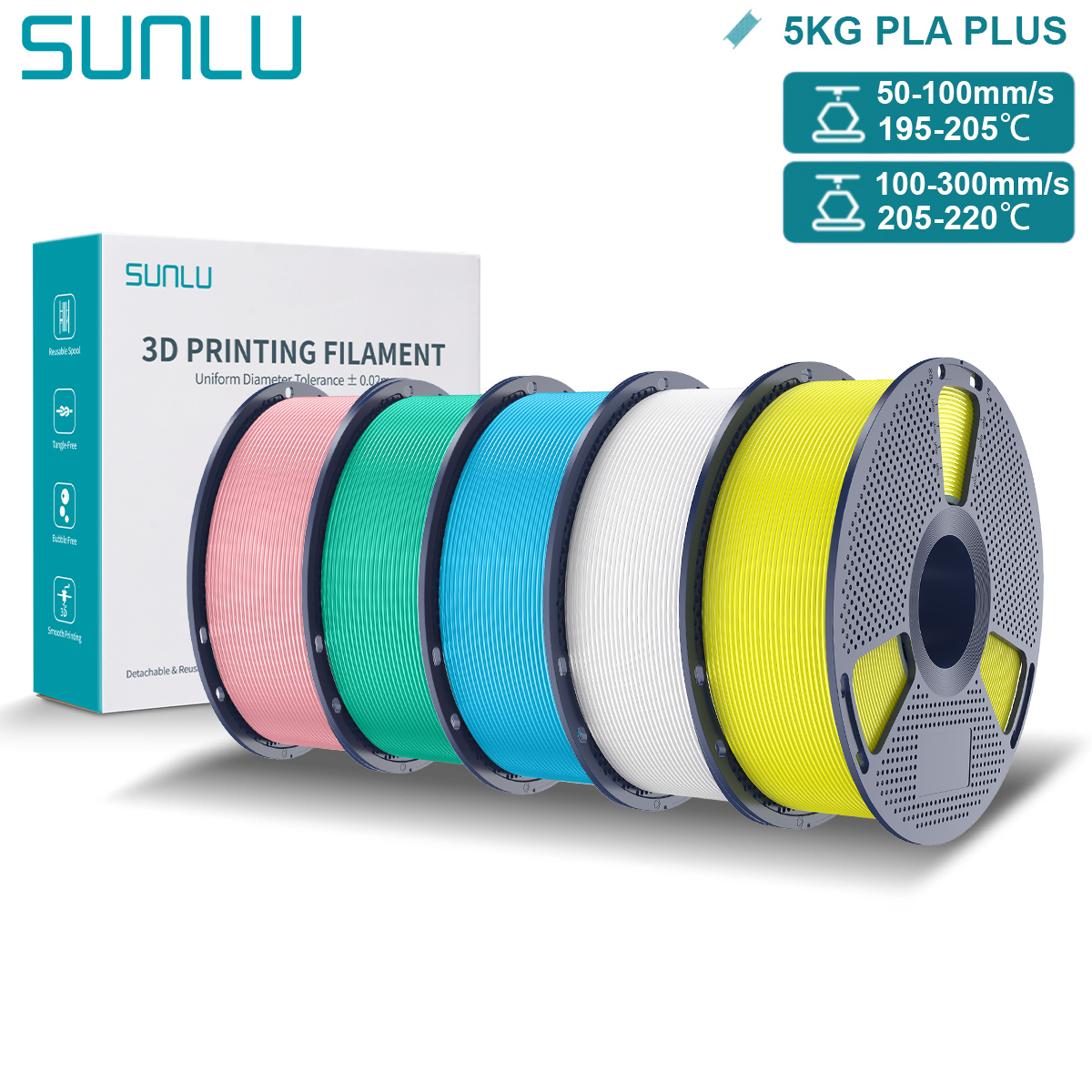 3D Printing Fdm - SUNLU PLA+ Filamento 1.75mm per Stampanti