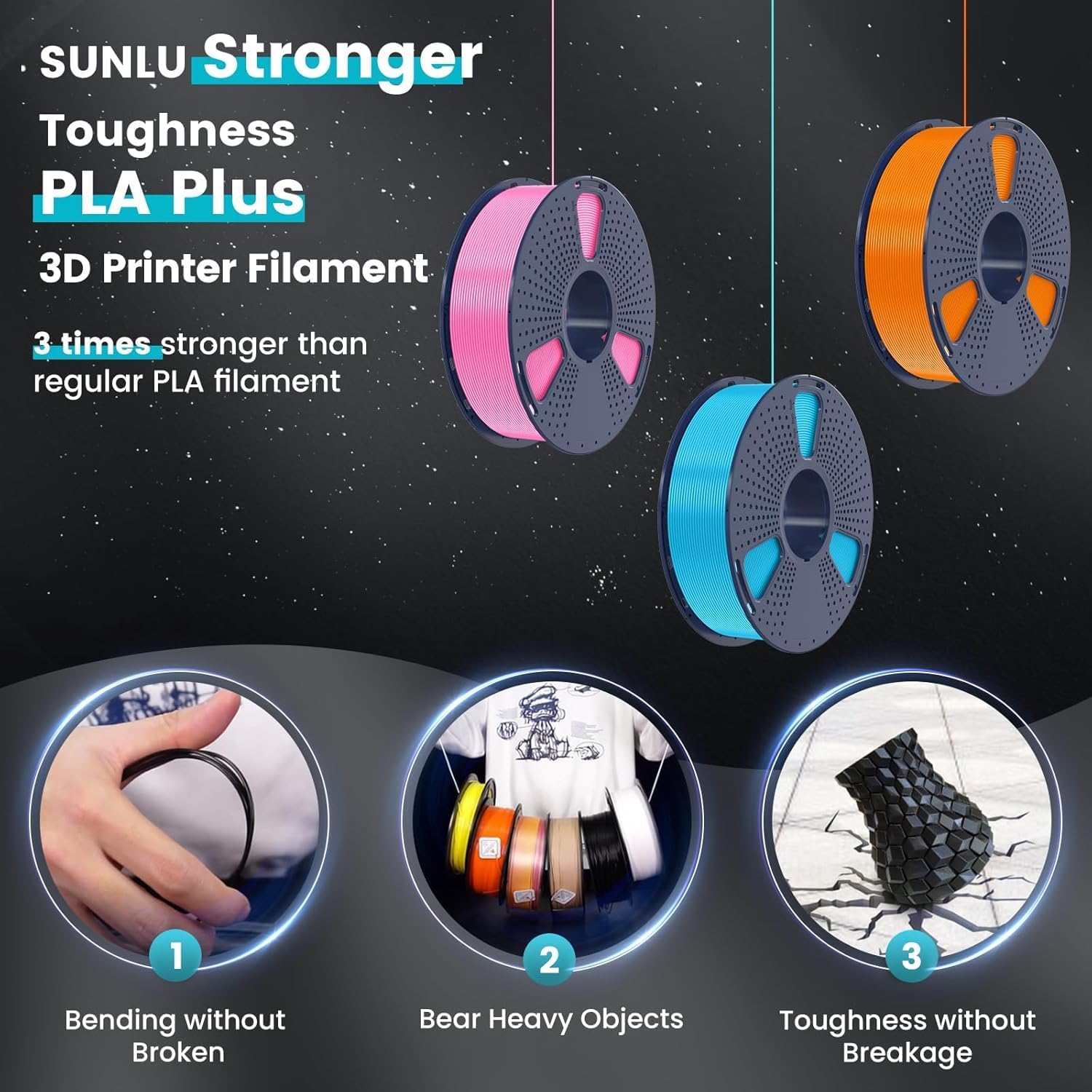 SUNLU PLA+ Filamento 1.75mm pe - 3D Printing Fdm recensione e prezzo