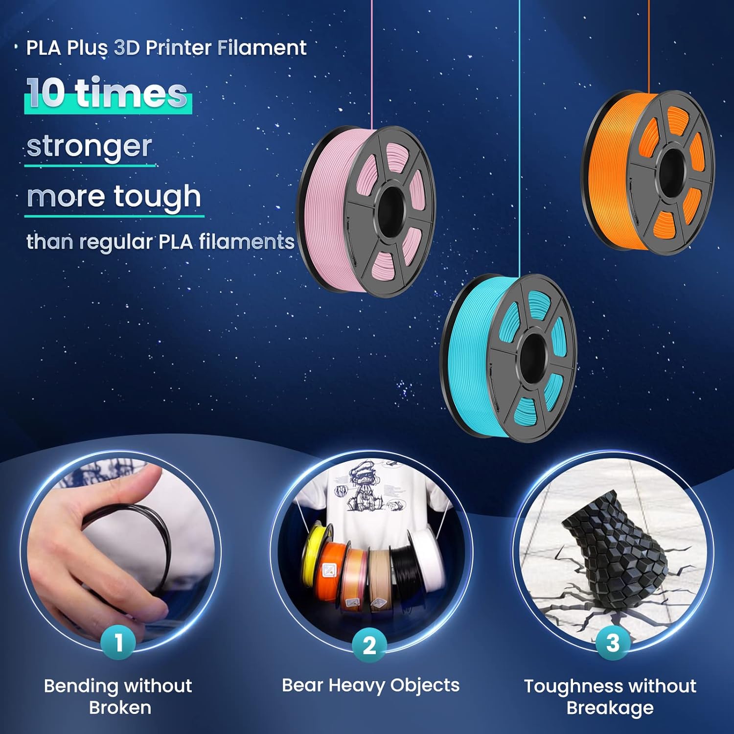 SUNLU Filamento 3D PLA/PETG/PL - 3D Printing Nylon Filament recensione e prezzo